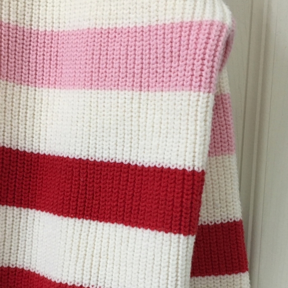 👠HOST PICK👠EUC POPSUGAR Boatneck Off-Shoulder Striped Ribbed Pullover Sweater - Picture 6 of 6